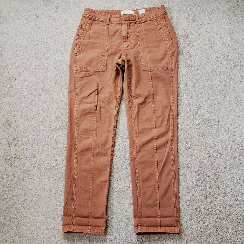 Anthropologie The Wanderer Utility Cargo Pants Clay Terra Cotta Color Size 26 - Picture 3 of 13